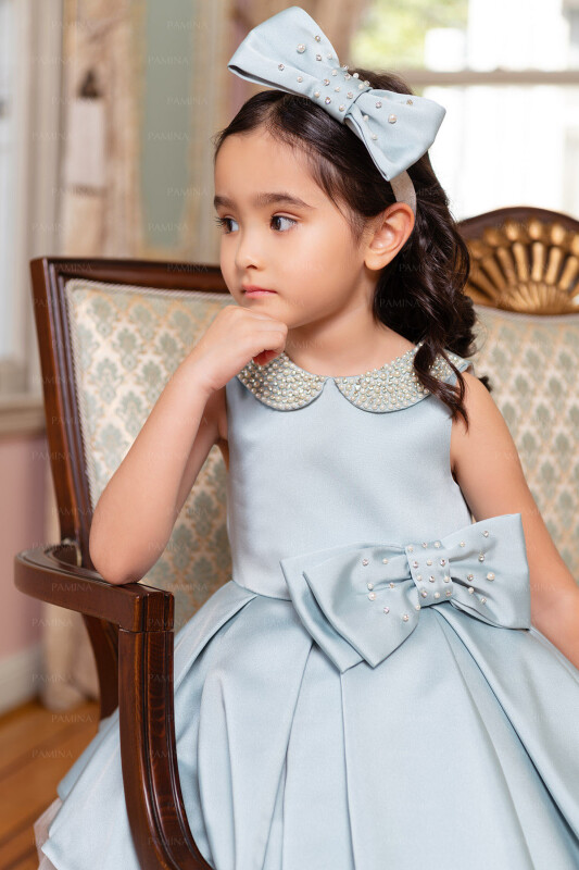 Mint Baby Collored Satin Dress 6-12-18 MONTH 33120PR - 3