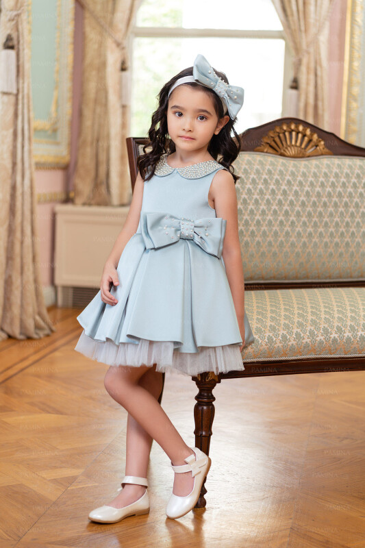 Mint Baby Collored Satin Dress 6-12-18 MONTH 33120PR - 4