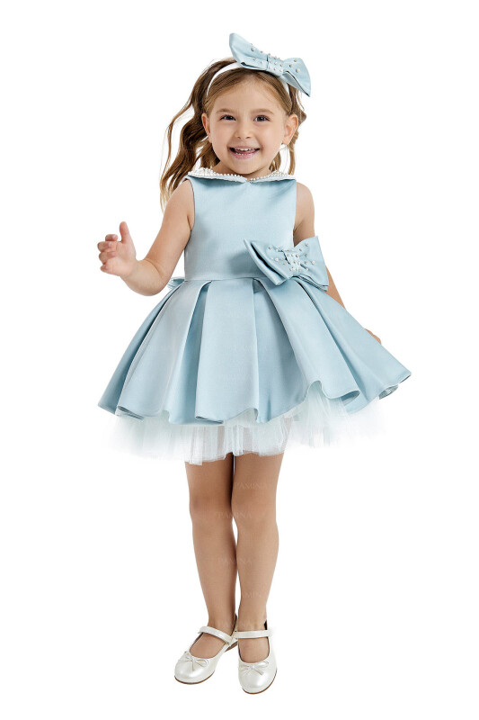 Mint Baby Collored Satin Dress 6-12-18 MONTH 33120PR - 6