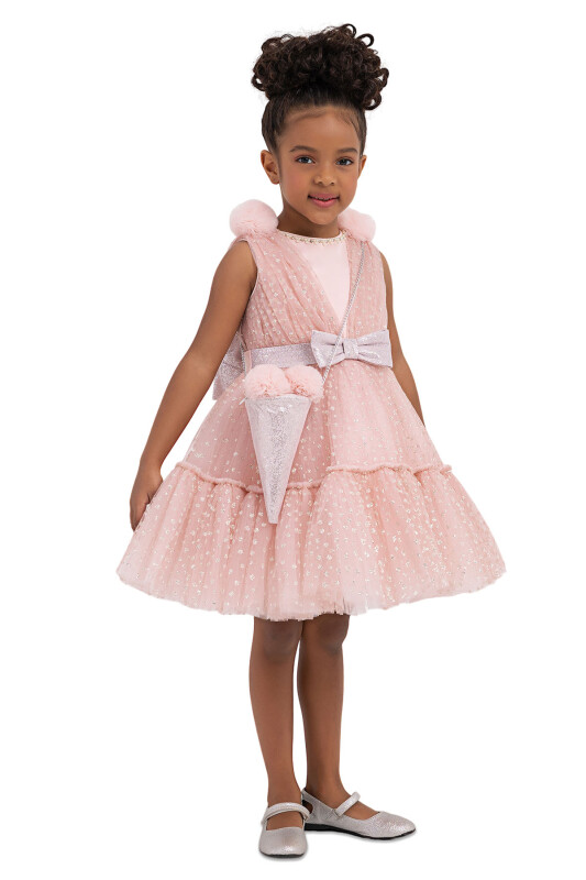 Powder Tulle Dress for Girls 2-6 AGE 33201PR - 2
