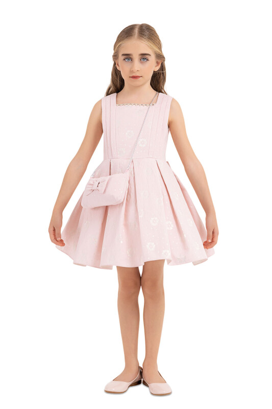Powder Sleeveless dress for girls 4-8 AGE 33189PR 