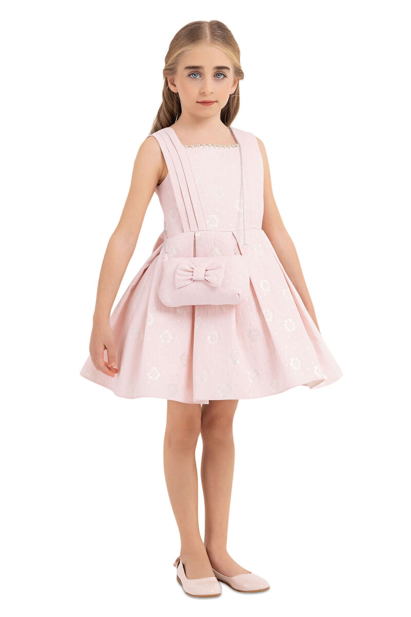 Powder Sleeveless dress for girls 4-8 AGE 33189PR - 2