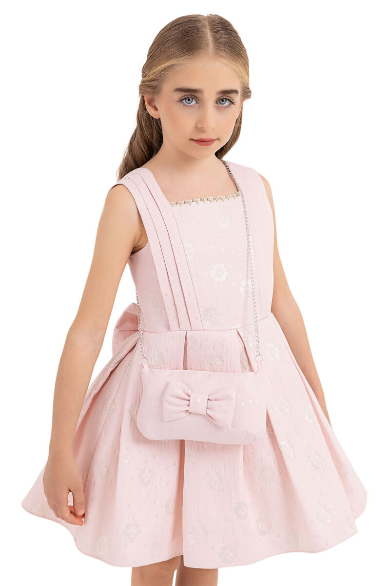 Powder Sleeveless dress for girls 4-8 AGE 33189PR - 3