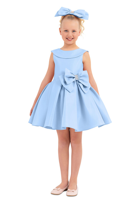 Blue Sleeveless Cutting Dress for Girls 8-12 AGE 33100PR - 2