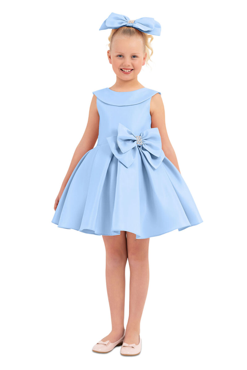 Blue Sleeveless Cutting Dress for Girls 8-12 AGE 33100PR - 2