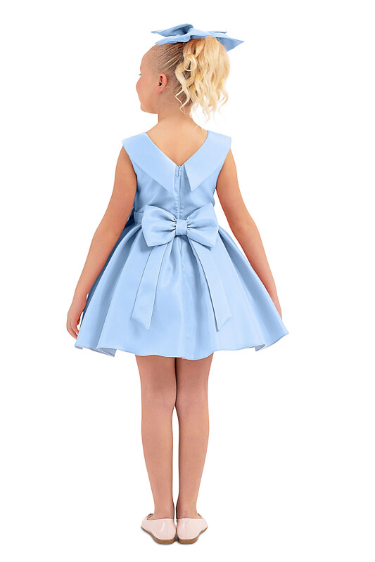 Blue Sleeveless Cutting Dress for Girls 8-12 AGE 33100PR - 7