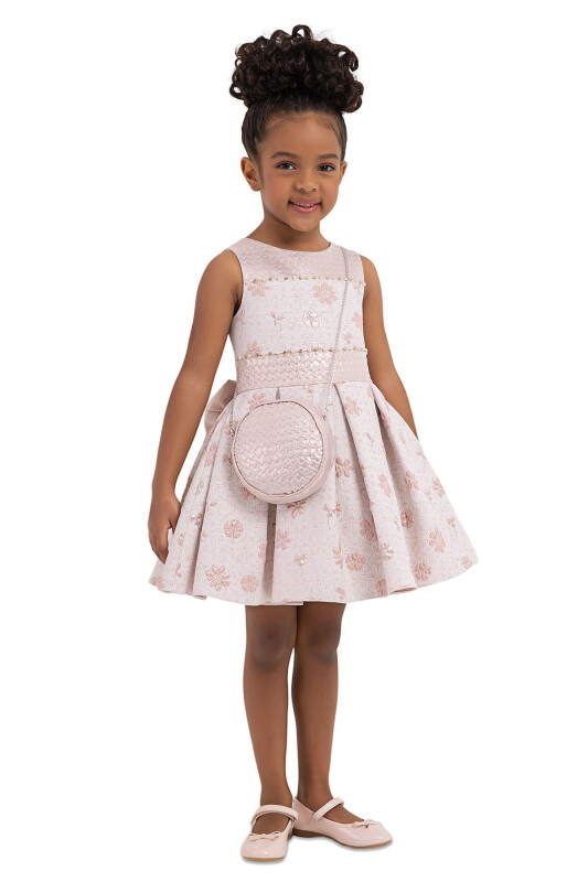 Pink Sleeveless Cutting Dress for Girls 2-6 AGE 33307PR - 2