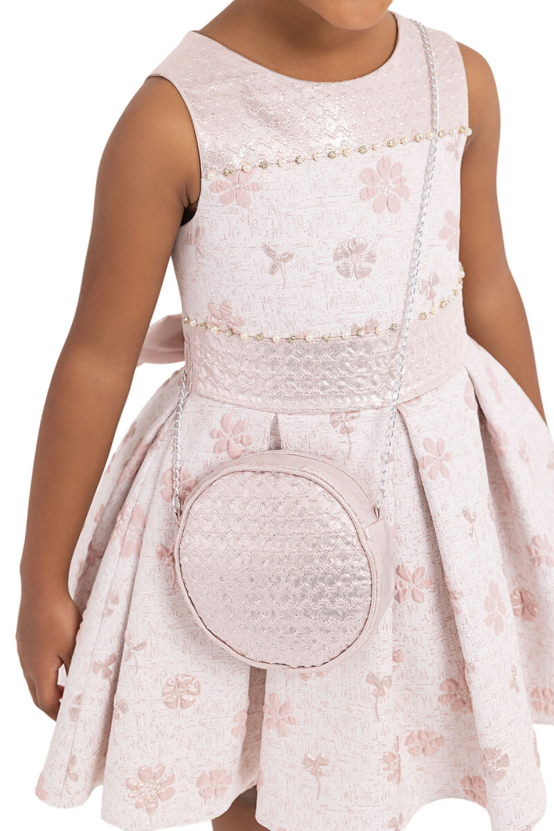 Pink Sleeveless Cutting Dress for Girls 2-6 AGE 33307PR - 4