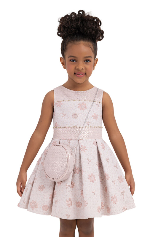 Pink Sleeveless Cutting Dress for Girls 2-6 AGE 33307PR - 5