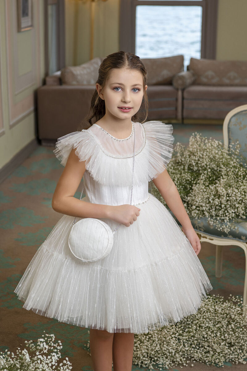 Ecru Tutu Dress for Girls 4-8 AGE 33324PR - 1