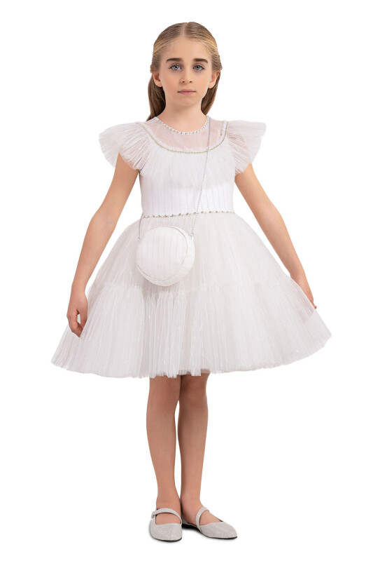 Ecru Tutu Dress for Girls 4-8 AGE 33324PR - 6