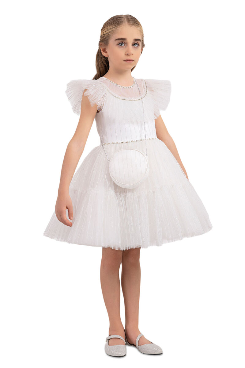 Ecru Tutu Dress for Girls 4-8 AGE 33324PR - 7