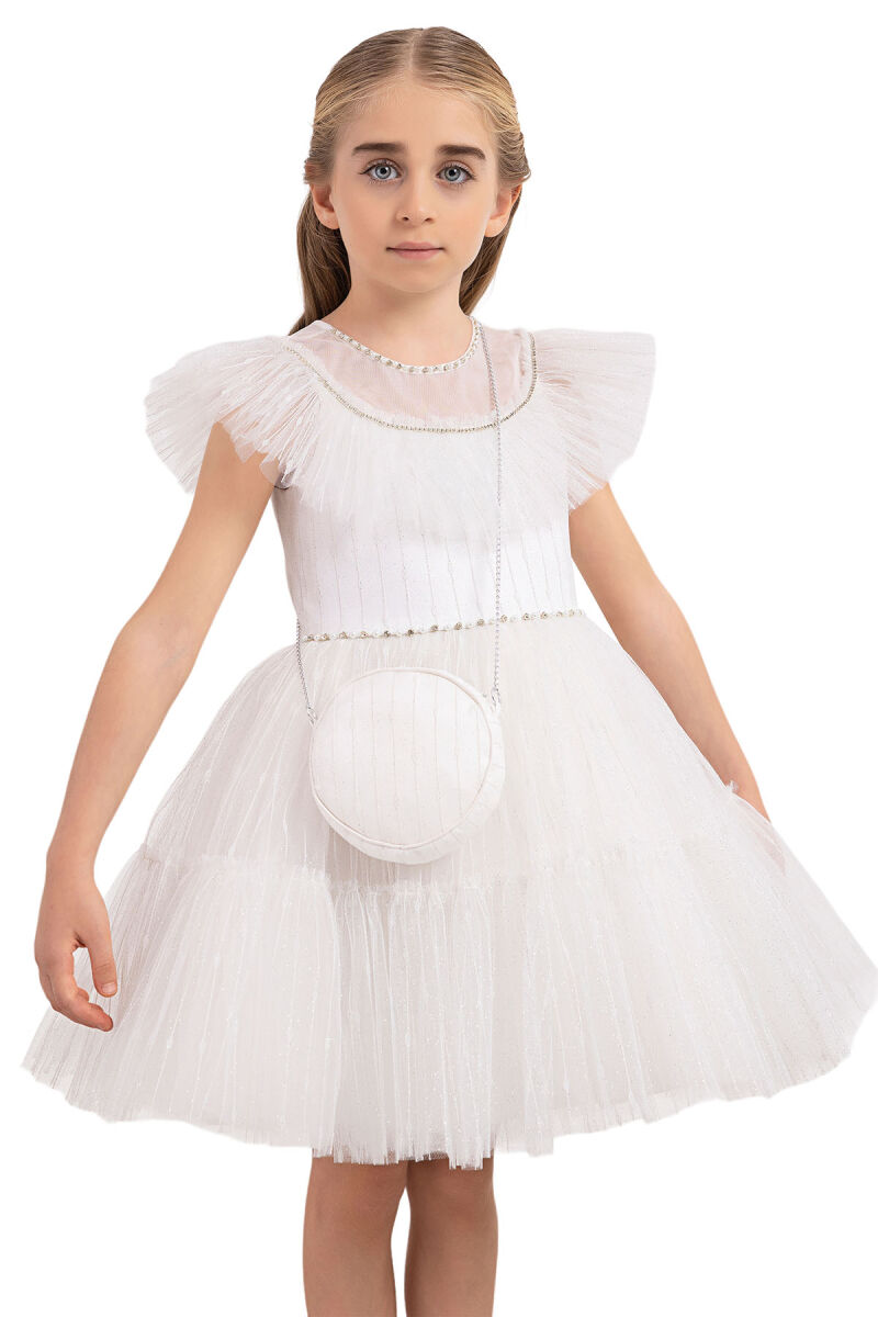 Ecru Tutu Dress for Girls 4-8 AGE 33324PR - 8
