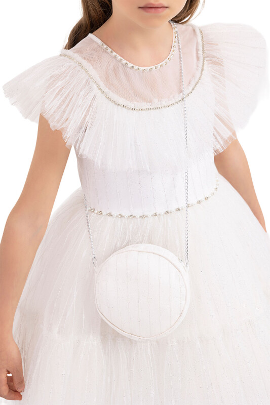 Ecru Tutu Dress for Girls 4-8 AGE 33324PR - 9