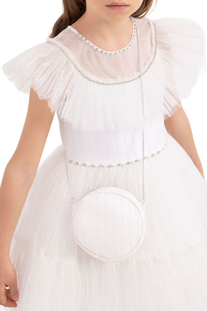 Ecru Tutu Dress for Girls 4-8 AGE 33324PR - 9
