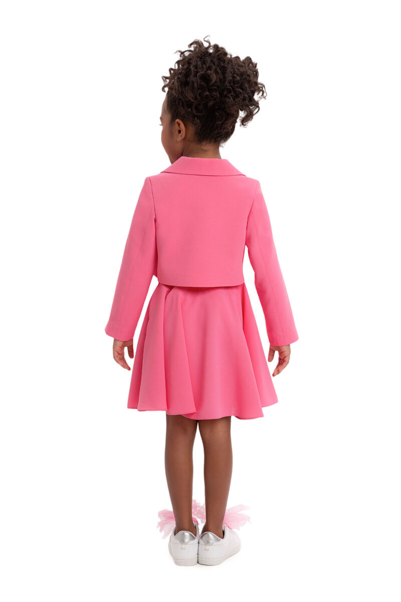 CandyPink Girls Blazer and Skirt Set with Sleeveless T-Shirt 3-7 AGE 34320PR - 5