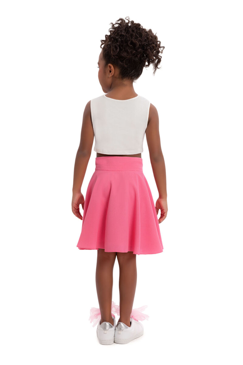 CandyPink Girls Blazer and Skirt Set with Sleeveless T-Shirt 3-7 AGE 34320PR - 8