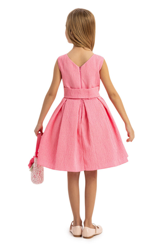 Pink Dress with Lace Bolero and Matching Bag 3-7 AGE 35330PR - 10