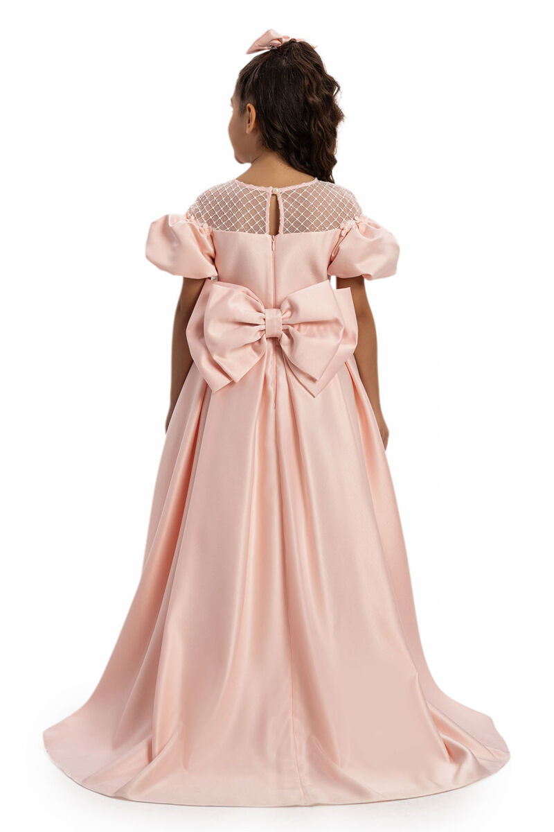 Powder Satin Girls Dress 3-7 AGE 35182PR - 6
