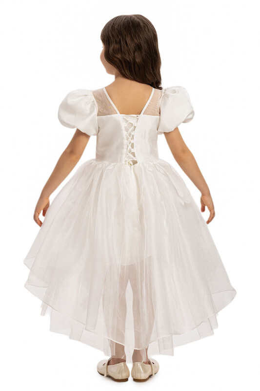 Ecru Girls Floral Satin Dress 3-7 AGE 35109PR - 3