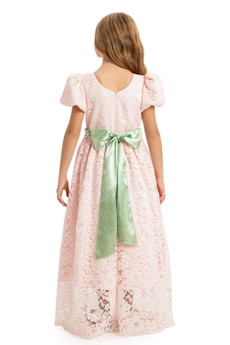 Powder Girls Long Lace Dress 8-14 AGE 35244PR - 7