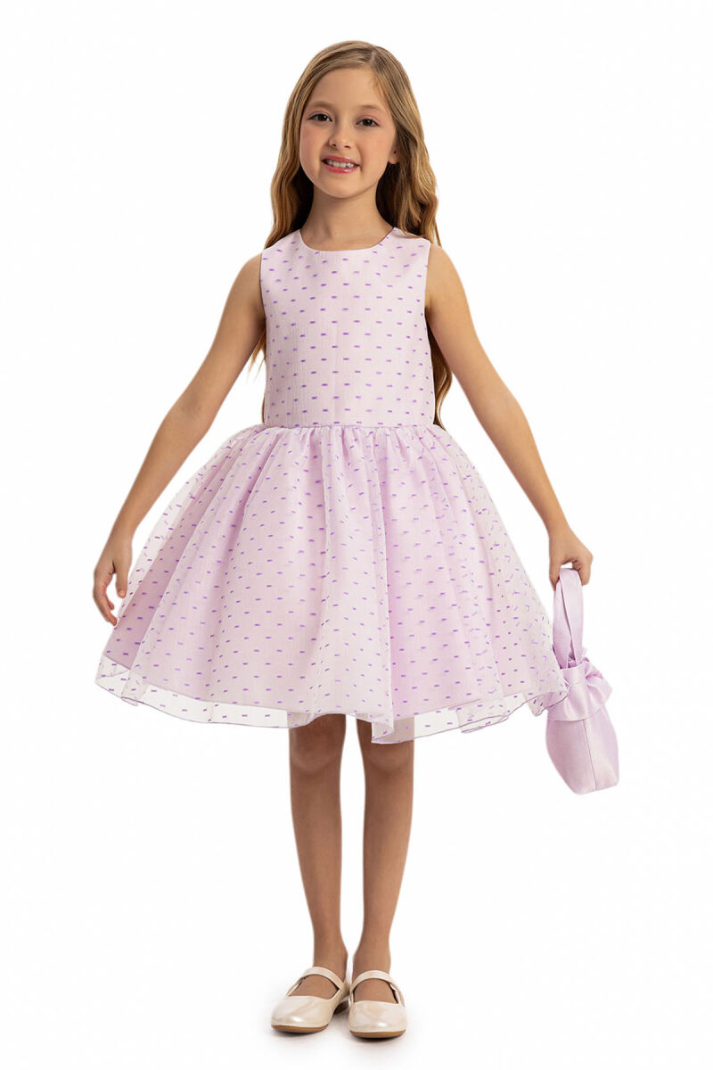 Lilac Dress with Matching Bolero and Bag 3-7 AGE 35294PR - 10
