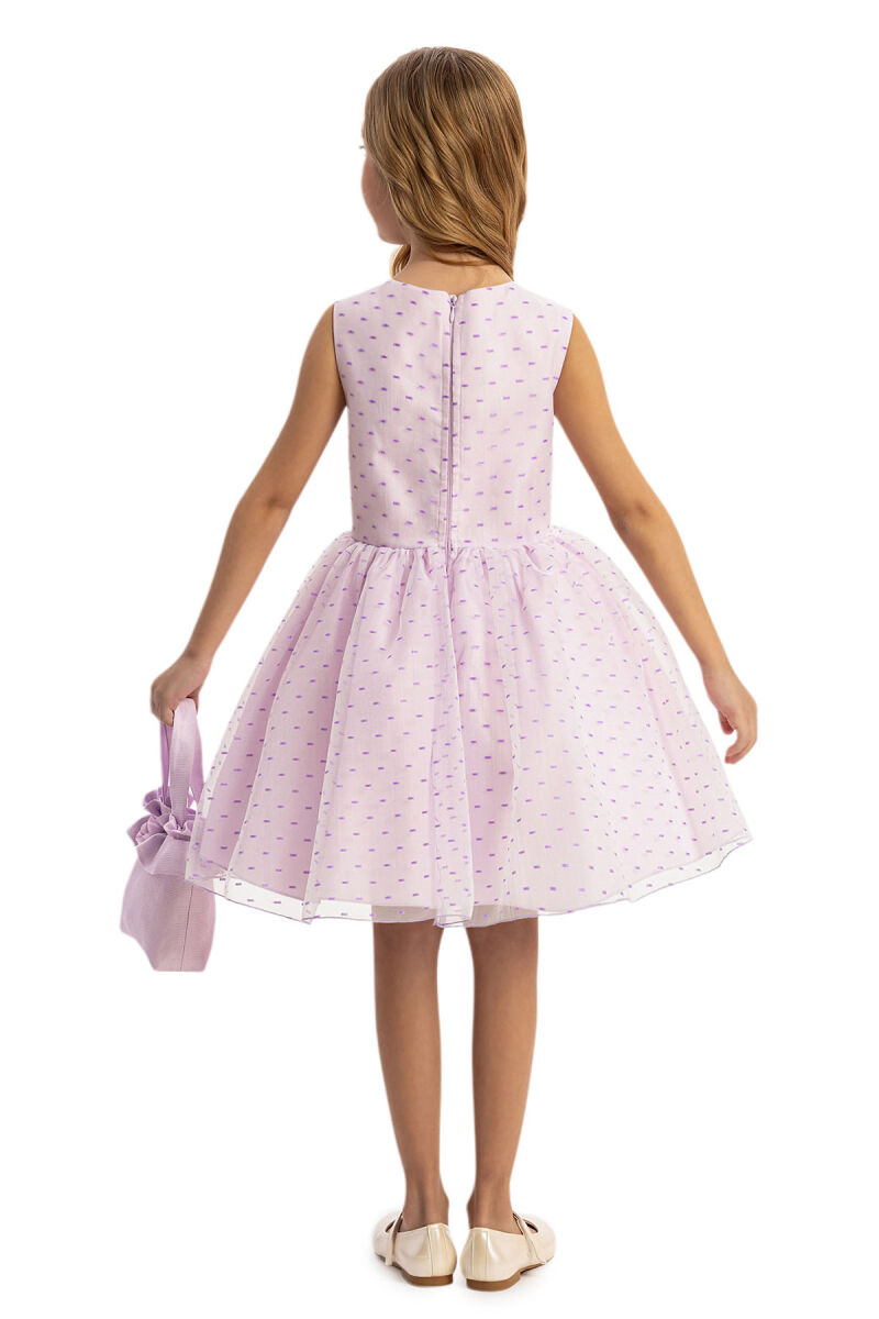 Lilac Dress with Matching Bolero and Bag 3-7 AGE 35294PR - 11