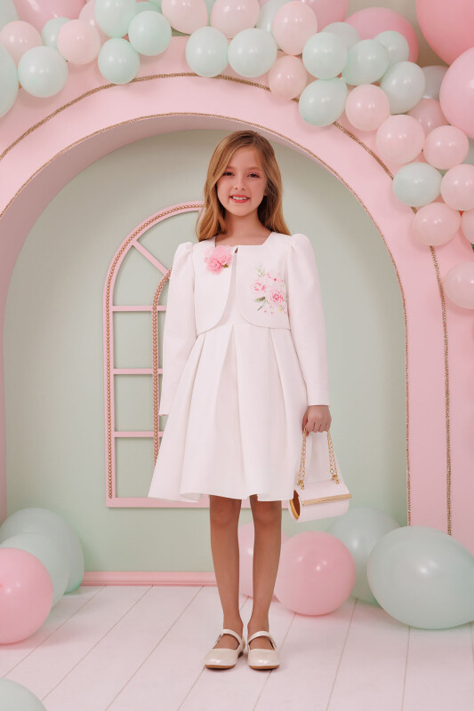 Ecru 3-Piece Elegant Girls Set 3-7 AGE 35360PR - Clothes (1)