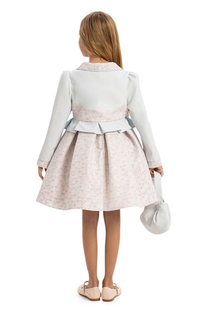 Blue Dress with Matching Bolero and Bag 3-7 AGE 35406PR - 9