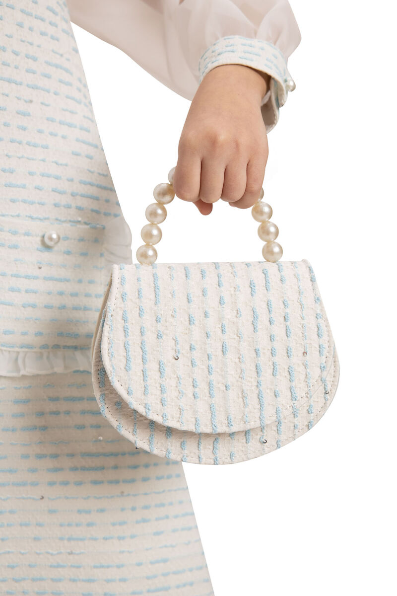 Blue Chic Girls Dress with Matching Bag 3-7 AGE 35364PR - 8