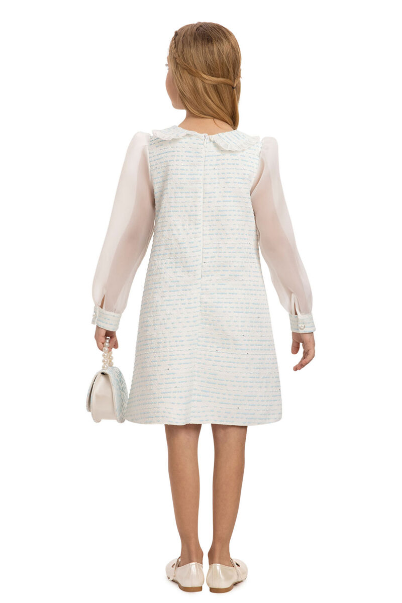Blue Chic Girls Dress with Matching Bag 3-7 AGE 35364PR - 9