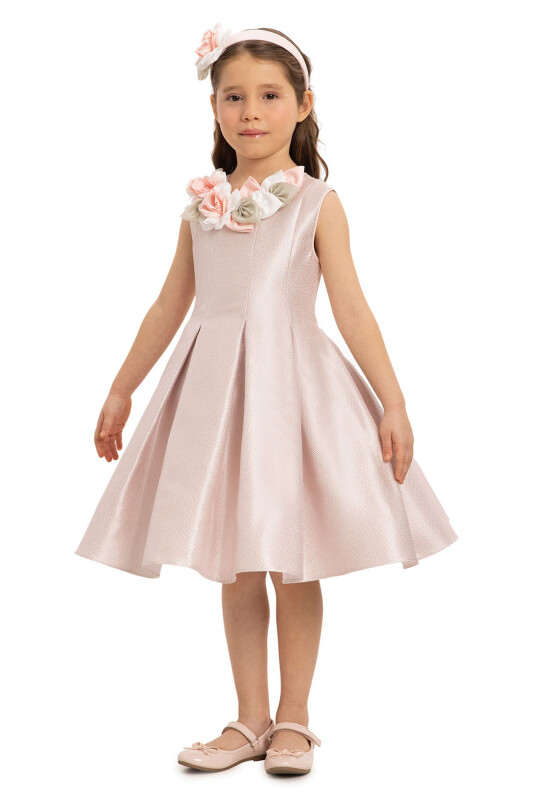 Powder Girls Dress with Hair Accessory 3-7 AGE 35425PR - 2