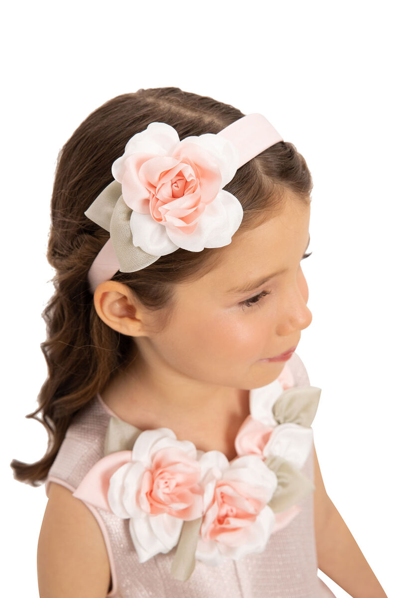 Powder Girls Dress with Hair Accessory 3-7 AGE 35425PR - 6