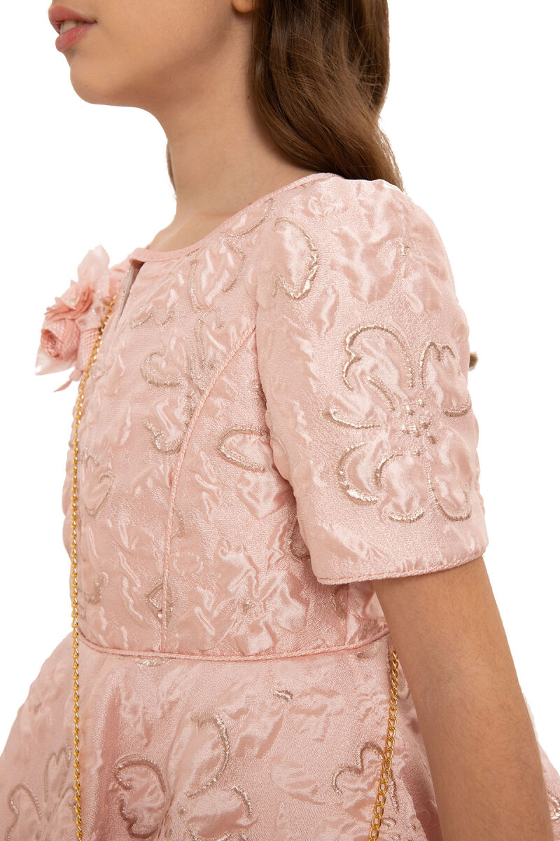 Powder Elegant Girls Dress with Matching Bag 8-14 AGE 35377PR - 4