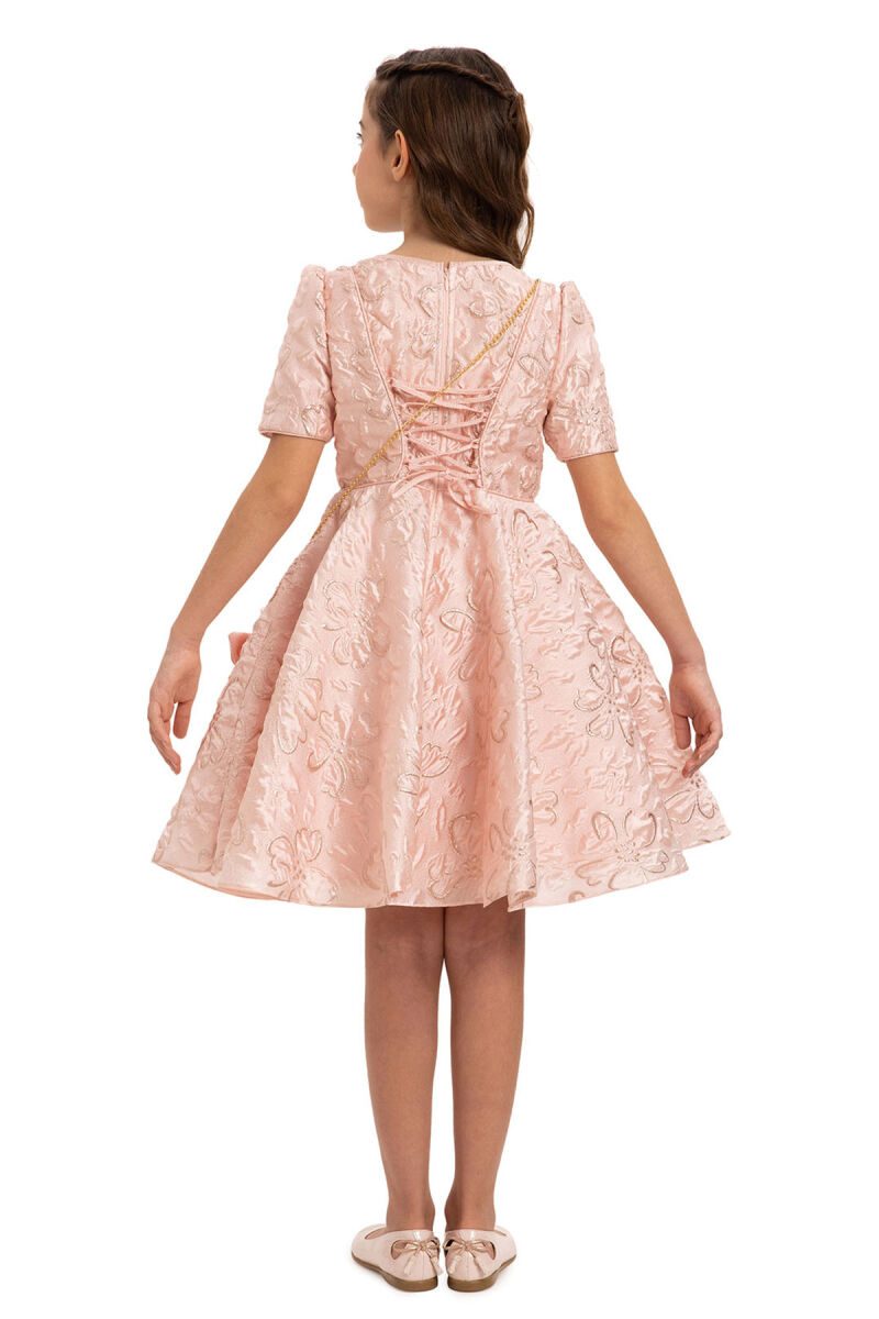 Powder Elegant Girls Dress with Matching Bag 8-14 AGE 35377PR - 9