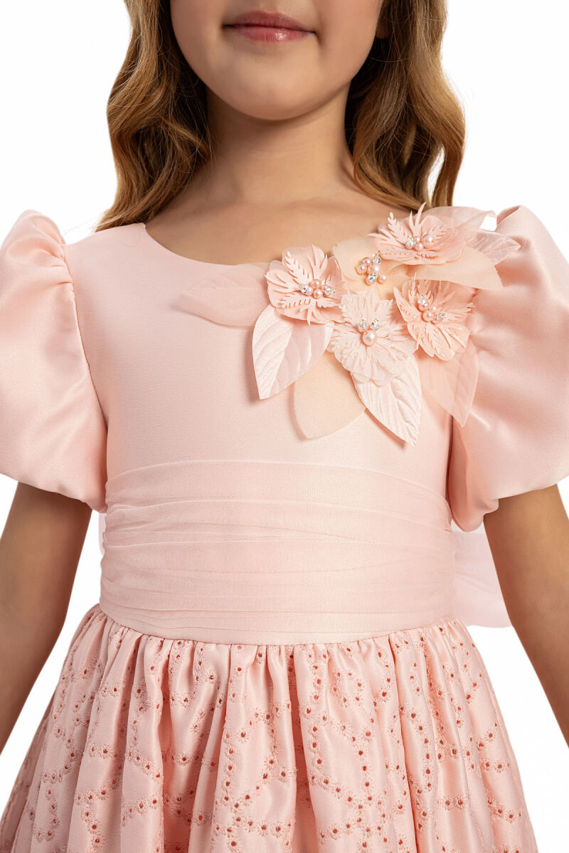 Powder Midi Dress with Matching Bag 3-7 AGE 35335PR - 3