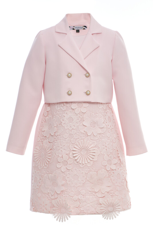 Powder Girls Floral Lace Dress & Jacket Set (8–15 Age) 8-15 AGE 36363PR - Clothes (1)