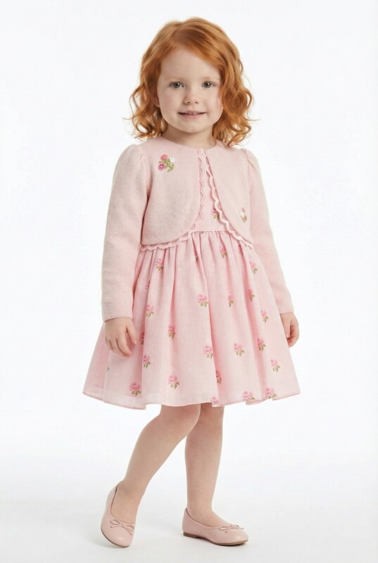 Powder Baby Girls Embroidered Rose Dress & Jacket Set (6–24 Months) 6-24 MONTH 36385PR - Clothes (1)