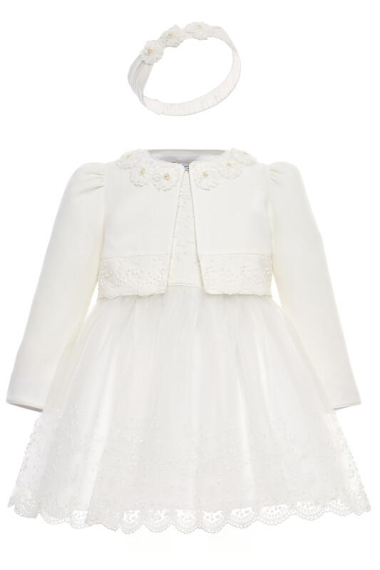 Ecru Baby Girls Lace Dress & Jacket Set (6–24 Months) 6-24 MONTH 36362PR - Clothes (1)