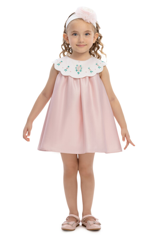 Powder Baby Dress with Embroidered Collar & Headband (6–24M) 6-24 MONTH 36097PR - Clothes
