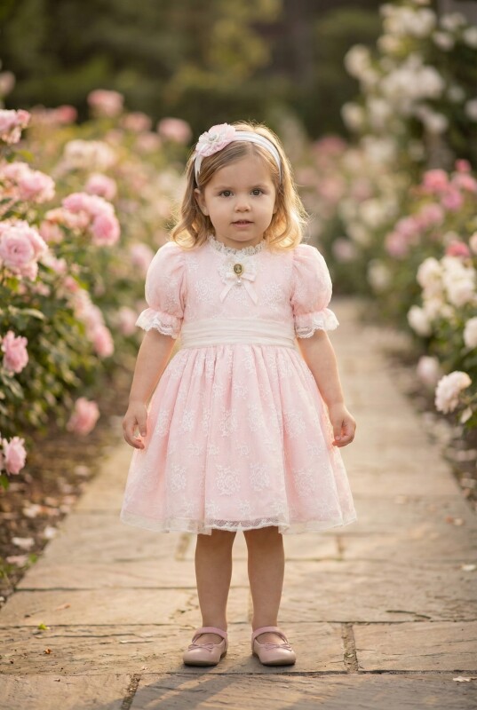 Powder Baby Girls Vintage Lace Dress with Headband 6-24 MONTH 36315PR - Clothes