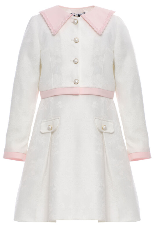 Ecru Girls Jacquard Dress & Jacket Set 8-15 AGE 36364PR - Clothes (1)
