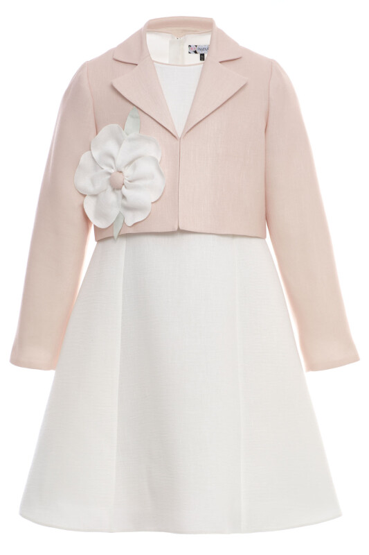 Beige Girls Elegant Dress with Jacket 8-15 AGE 36293PR - Clothes (1)