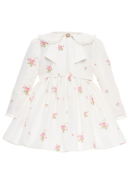 Ecru Baby Girls Floral Print Dress & Jacket Set 6-24 MONTH 36353PR - Clothes (1)