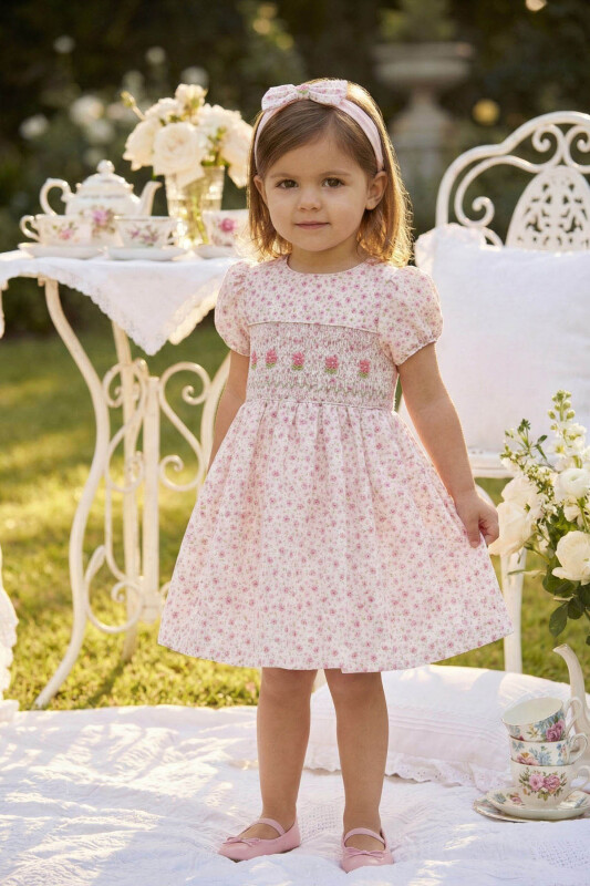 Powder Baby Girls Smocked Floral Dress & Headband Set 6-24 MONTH 36319PR - Clothes
