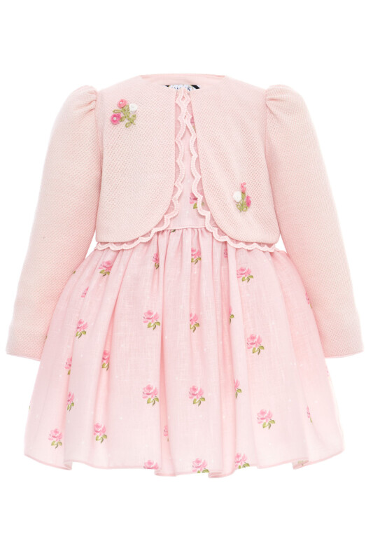 Powder Baby Girls Embroidered Rose Dress & Jacket Set 6-24 MONTH 36385PR - Clothes (1)