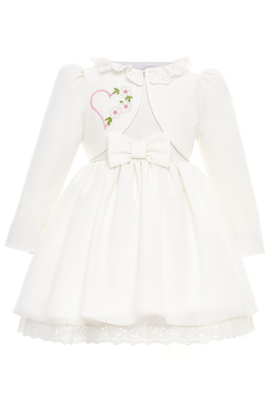 Ecru Baby Girls Dress & Embroidered Jacket Set 6-24 MONTH 36376PR - Clothes (1)