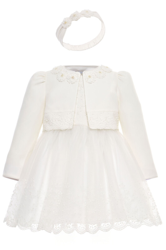 Ecru Baby Girls Lace Dress & Jacket Set 6-24 MONTH 36362PR - Clothes (1)