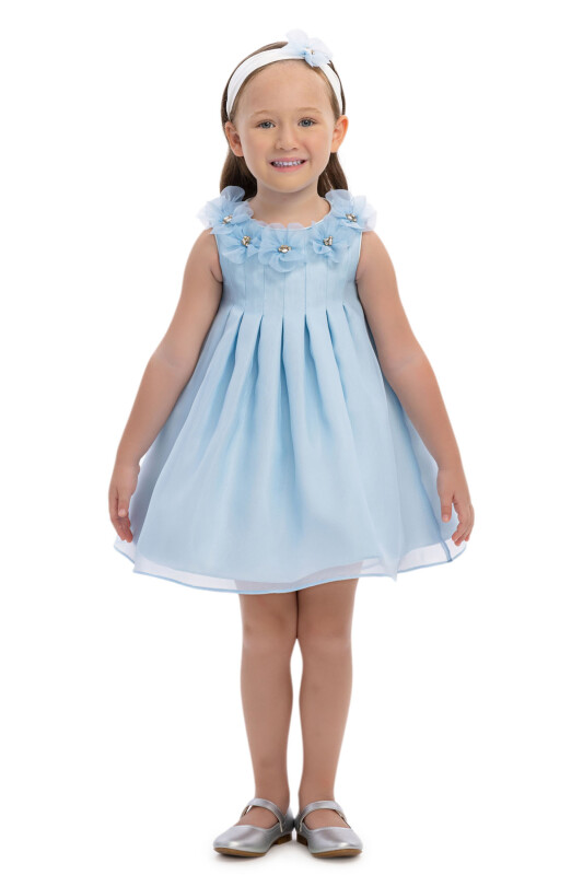 Blue Baby Dress and Matching Headband 6-24 MONTH 36020PR - Clothes (1)