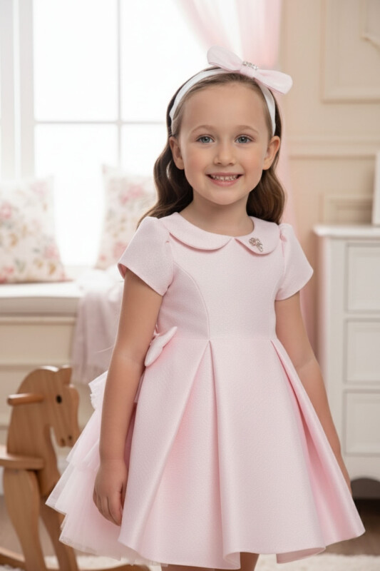 Powder Baby Dress with Bow Details and Headband 6-24 MONTH 36169PR 